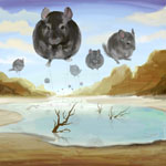 Chinchilla Balloons Digital Painting