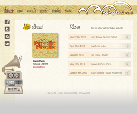 BeBop Deluxe website design example
