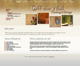 Off The Wall Paint and Design website design example